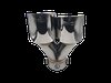 TY-AW4l-63 Twin 4 in. Round Angle Cut Dual Wall Exhaust Tip for Left Hand Side [Polished 304 Stainless Steel] - image 2