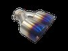 TY-AW4l-63(BLUE) Twin 4 in. Round Angle Cut Left Side Exhaust Tip Burnt Blue [304 Stainless Steel] - image 2