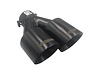 TY-AW4L-76(BLACK) Twin 4 in. Round Angle Cut Left Side Exhaust Tip Matte Black [304 Stainless Steel] - image 1