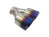 TY-AW4L-76(BLUE) Twin 4 in. Round Angle Cut Left Side Exhaust Tip Burnt Blue [304 Stainless Steel] - image 2