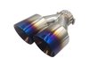 TY-AW4L-76(BLUE) Twin 4 in. Round Angle Cut Left Side Exhaust Tip Burnt Blue [304 Stainless Steel] - image 3