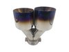 TY-AW4L-76(BLUE) Twin 4 in. Round Angle Cut Left Side Exhaust Tip Burnt Blue [304 Stainless Steel] - image 4