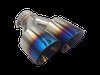 TY-AW4R-63(BLUE) Twin 4 in. Round Angle Cut Right Side Exhaust Tip Burnt Blue [304 Stainless Steel] - image 4
