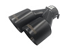 TY-AW4R-76(BLACK) Twin 4 in. Round Angle Cut Right Side Exhaust Tip Matte Black [304 Stainless Steel] - image 1