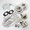 Single Piston Rear Disc Brake Conversion Kit For AMC 20 Axles with Warn Full Floating Hubs - image 1