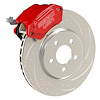 A551-21R-DS ​Rear Redline Large Bore Piston Billet Aluminum Caliper Kit for 2015-2023 Mustang [Includes DS Rotors, Red] - image 1