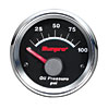 2IN. Super III Black Dial Chrome Face Electrical Oil PSI Ga - image 1