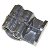 Cast 4 port remote filter mount flat mounting surface polished with 13/16 -16 thread - image 1