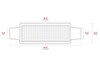 AR-Series Resonator Muffler, Inlet/Outlet: 2 in., Overall Length: 14 in. [Mirror Polished Finish] - image 2