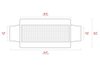 AR-Series Resonator Muffler, Inlet/Outlet: 3 in., Overall Length: 14 in. [Mirror Polished Finish] - image 2