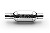 Turbine Performance Muffler, Inlet/Outlet: 3 in., Overall Length: 20 in. [Mirror Polished Finish] - image 1