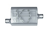 Street-Series Street Flow Muffler, 2-Chamber Inlet/Outlet: 2 in., Offset In/Center Out [Satin Finish]