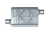 Street-Series Street Flow Muffler, 2-Chamber Inlet/Outlet: 2 in., Offset In/Offset Out [Satin Finish]