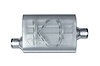 Street-Series Street Flow Muffler, 2-Chamber Inlet/Outlet: 2.250 in., Offset In/Center Out [Satin Finish]