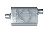 Street-Series Street Flow Muffler, 2-Chamber Inlet/Outlet: 2.250 in., Center In/Offset Out [Satin Finish] - image 1