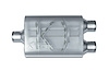 Street-Series Street Flow Muffler, 2-Chamber Inlet/Outlet: 2.250 in., Center In/Dual Out [Satin Finish] - image 1