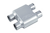 Street-Series Street Flow Muffler, 1-Chamber Inlet/Outlet: 2.500 in. Dual In/Dual Out [Satin Finish] - image 1