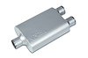 Street-Series Street Flow Muffler, 2-Chamber Inlet/Outlet: 2.500 in. Center In/Dual Out [Satin Finish] - image 1