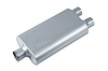 Street-Series Street Flow Muffler, 3-Chamber Inlet/Outlet: 2.500 in./2.250 in., Center In/Dual Out [Satin Finish] - image 1