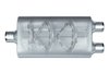 Street-Series Street Flow Muffler, 3-Chamber Inlet/Outlet: 2.500 in./2.250 in., Center In/Dual Out [Satin Finish] - image 2