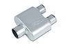Street-Series Street Flow Muffler, 1-Chamber, Inlet/Outlet: 3 in./2.500 in., Center In/Dual Out [Satin Finish] - image 1