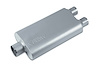 Street-Series Street Flow Muffler, 3-Chamber, Inlet/Outlet: 3 in./2.250 in., Center In/Dual Out [Satin Finish] - image 1