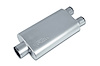 Street-Series Street Flow Muffler, 3-Chamber, Inlet/Outlet: 3.500 in./2.500 in., Center In/Dual Out [Satin Finish] - image 1
