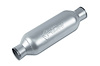 Street-Series Street Flow Muffler, Round, Inlet/Outlet: 2.500 in., Center In/Center Out [Satin Finish]