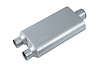 Street-Series Street Flow Muffler, 3-Chamber, Inlet/Outlet: 2.250 in./3 in., Dual In/Center Out [Satin Finish] - image 1