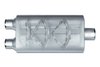 Street-Series Street Flow Muffler, 3-Chamber, Inlet/Outlet: 2.500 in./3 in., Dual In/Center Out [Satin Finish] - image 2