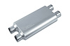 Street-Series Street Flow Muffler, 3-Chamber, Inlet/Outlet: 2.500 in., Dual In/Dual Out [Satin Finish] - image 1