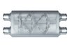 Street-Series Street Flow Muffler, 3-Chamber, Inlet/Outlet: 2.500 in., Dual In/Dual Out [Satin Finish] - image 2
