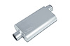 Street-Series Street Flow Muffler, 3-Chamber, Inlet/Outlet: 3 in., Center In/Offset Out [Satin Finish] - image 1