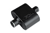 Street-Series Street Flow Muffler, 1-Chamber, Inlet/Outlet: 2.250 in./2.250 in., Center In/Center Out [Black Powder-Coat Finish] - image 1