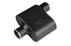 Street-Series Street Flow Muffler, 1-Chamber, Inlet/Outlet: 2.500 in./2.500 in., Center In/Offset Out [Black Powder-Coat Finish] - image 1