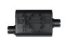 Street-Series Street Flow Muffler, 2-Chamber, Inlet/Outlet: 2.500 in./2.500 in., Offset In/Center Out [Black Powder-Coat Finish] - image 2