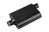 Street-Series Street Flow Muffler, 2-Chamber, Inlet/Outlet: 2.500 in./2.500 in., Center In/Offset Out [Black Powder-Coat Finish] - image 1