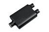 Street-Series Street Flow Muffler, 2-Chamber, Inlet/Outlet: 2.500 in./2.250 in., Center In/Dual Out [Black Powder-Coat Finish] - image 1