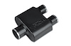 Street-Series Street Flow Muffler, 1-Chamber, Inlet/Outlet: 3 in./2.500 in., Center In/Dual Out [Black Powder-Coat Finish] - image 1