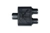 Street-Series Street Flow Muffler, 1-Chamber, Inlet/Outlet: 3 in./2.500 in., Center In/Dual Out [Black Powder-Coat Finish] - image 2