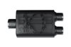 Street-Series Street Flow Muffler, 2-Chamber, Inlet/Outlet: 3 in./2.500 in., Center In/Dual Out [Black Powder-Coat Finish] - image 2