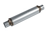 Street-Series Street Max Muffler, Straight-Through, Inlet/Outlet: 2.500 in., Center In/Center Out [Natural Finish]