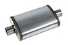 Street-Series Street Max Muffler, Straight-Through, Inlet/Outlet: 2.250 in., Center In/Center Out [Natural Finish]