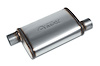 Street-Series Street Max Muffler, Straight-Through, Inlet/Outlet: 2.500 in., Offset In/Offset Out [Natural Finish]