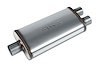 Street-Series Street Max Muffler, Straight-Through, Inlet/Outlet: 2.500 in./2.250 in., Center In/Dual Out [Natural Finish] - image 1