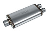 Street-Series Street Max Muffler, Straight-Through, Inlet/Outlet: 3 in./2.250 in., Center In/Dual Out [Natural Finish] - image 1
