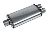 Street-Series Street Max Muffler, Straight-Through, Inlet/Outlet: 3 in./2.500 in., Center In/Dual Out [Natural Finish] - image 1