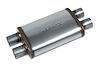 Street-Series Street Max Muffler, Straight-Through, Inlet/Outlet: 2.250 in., Dual In/Dual Out [Natural Finish] - image 1