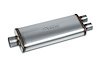 Street-Series Street Max Muffler, Straight-Through, Inlet/Outlet: 3 in./2.250 in., Center In/Dual Out [Natural Finish] - image 1