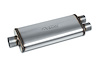 Street-Series Street Max Muffler, Straight-Through, Inlet/Outlet: 3 in./2.500 in., Center In/Dual Out [Natural Finish]